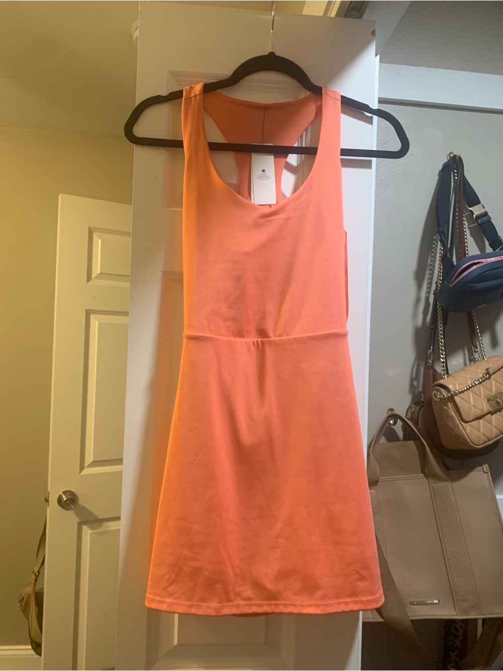 Calvin Klein Performance Neon Coral Active tank dress with shorts